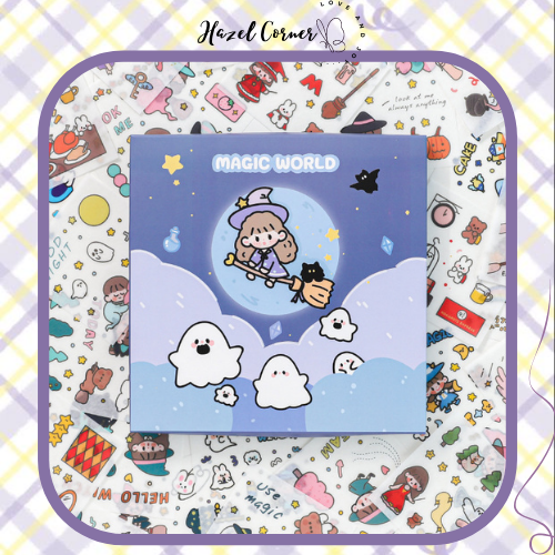 Set 10 tấm sticker Phù thuỷ giao ngẫu nhiên đủ màu, Hazel Corner