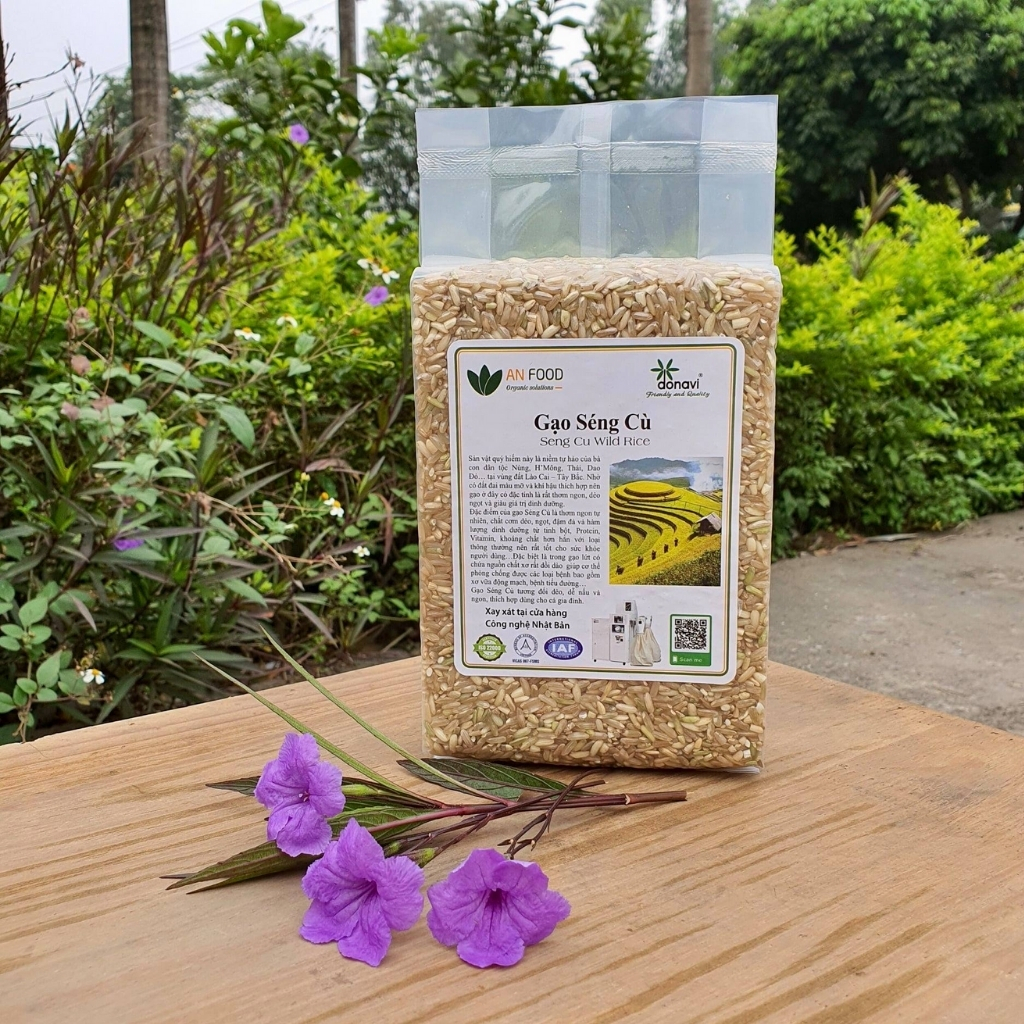 Gạo lứt Séng Cù 1kg _ gạo chuẩn Mường Khương Lào Cai, không pha trộn