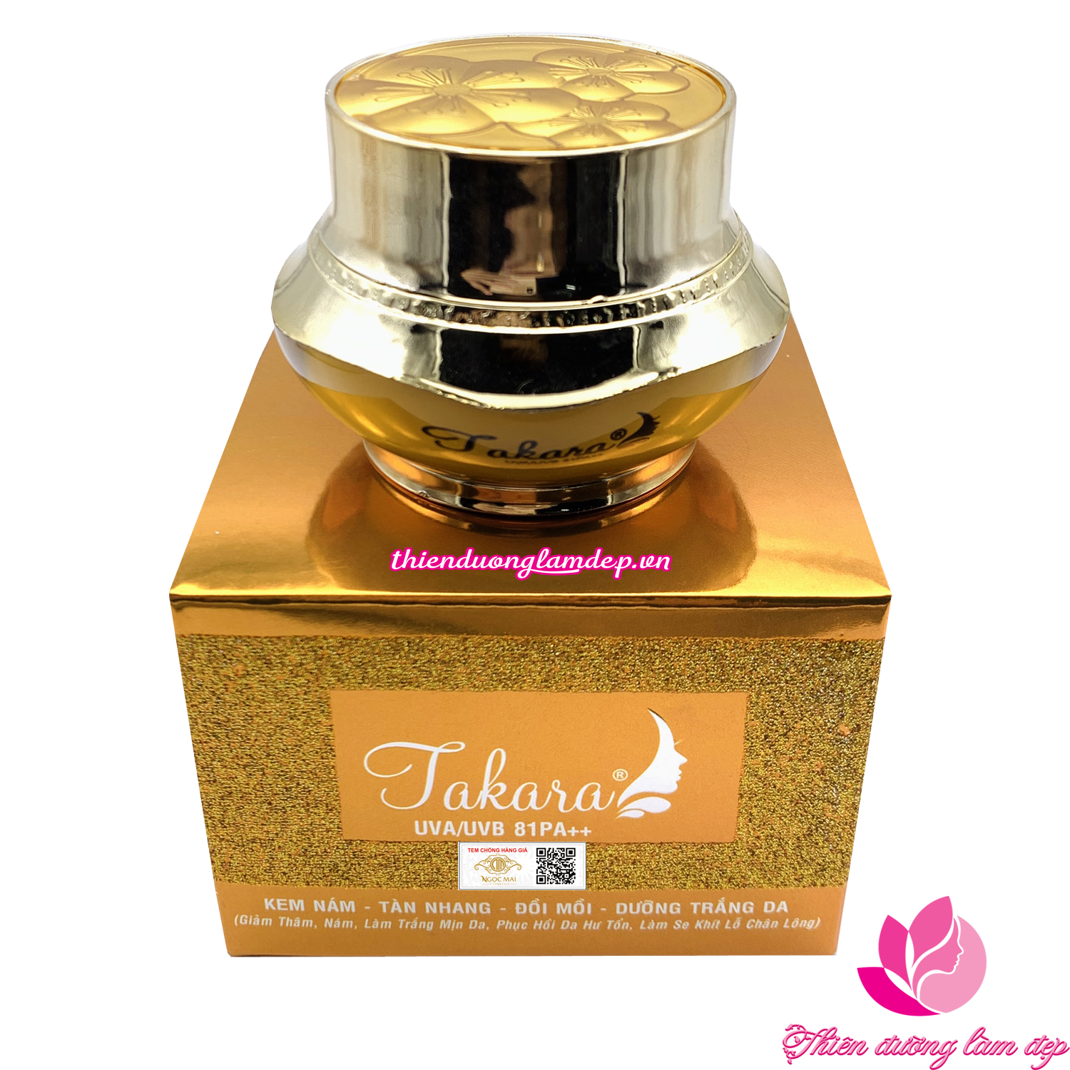 Kem Nám, Tàn nhang, Đồi mồi, Dưỡng trắng da 9 in 1 TAKARA - 25g (Tặng Sữa rửa mặt)