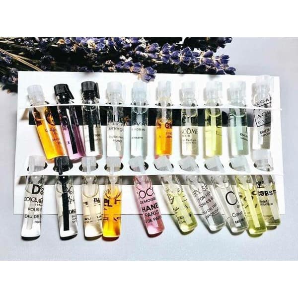 Sét 20 lọ nước hoa mini tháp - bộ 20 ống nước hoa mini