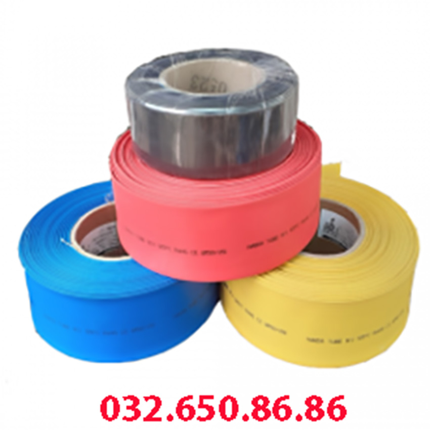 Ống co nhiệt hạ thế drs đường kính d60 mm, màu đen, đỏ , vàng, xanh và combo 3 m 3 màu
