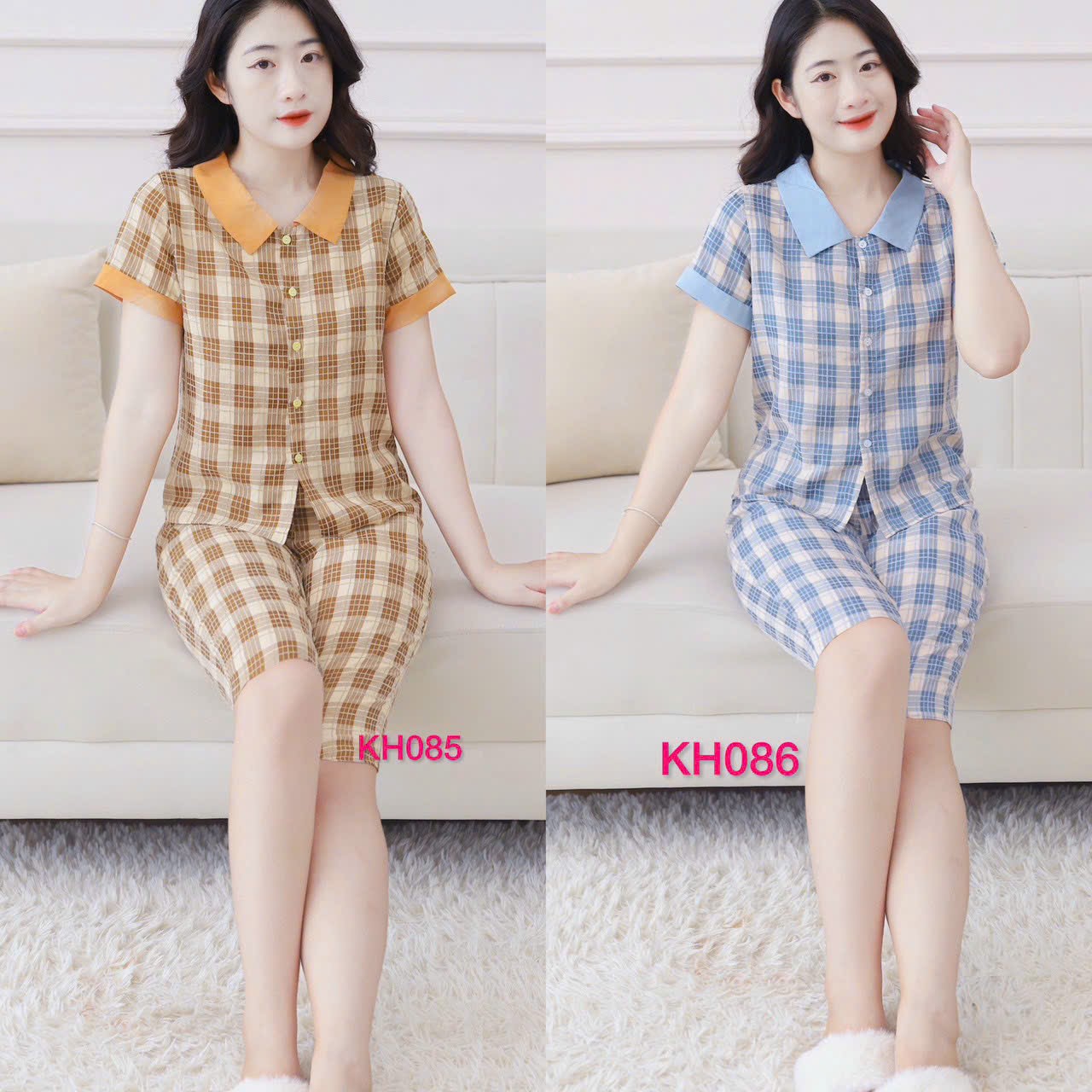 Quần áo nữ, đồ bộ mặc nhà, mẫu quần dài, lửng đẹp xinh