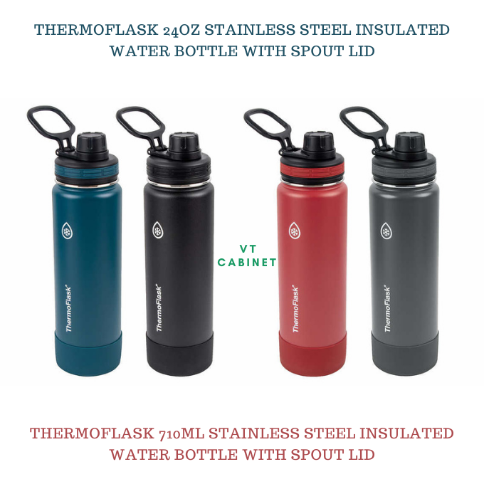 Bình giữ nhiệt ThermoFlask 24oz/710ml Stainless Steel Insulated Water Bottle with Spout Lid