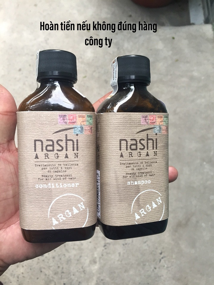 [HCM]Bộ dầu gội xả Nashi Argan Italia siêu mềm mượt cho tóc hư tổn (2x200ml)