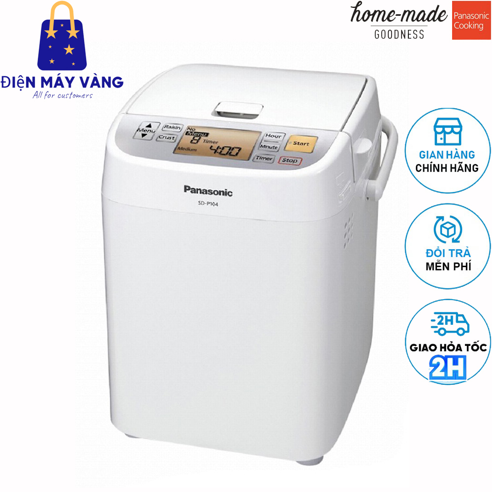 Máy làm bánh mì tự động panasonic sd-p104wra - hàng chính hãng