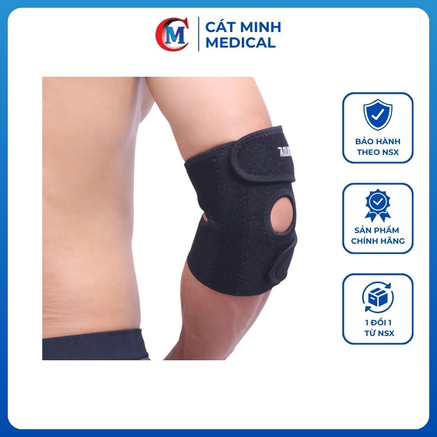 Băng quấn bảo vệ khuỷu tay cao cấp, có thanh lò xo trợ lực Aolikes AL-7946