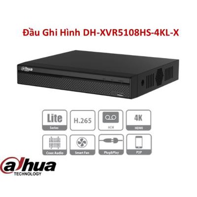 Đầu ghi dh-xvr5108hs-4kl-x 8 kênh hỗ trơ 4k vỏ sắt
