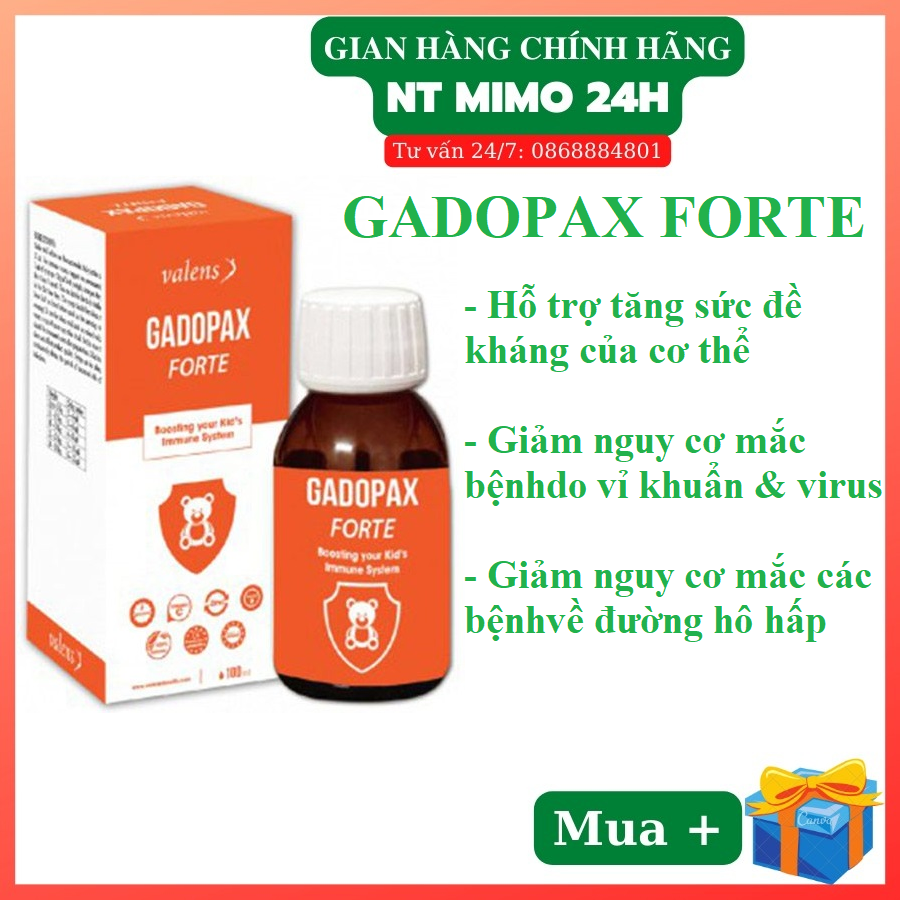 Gadopax forte cho bé tăng cường miễn dịch sức đề kháng tự nhiên giúp giảm ốm vặt mắc bệnh do vi khuẩn