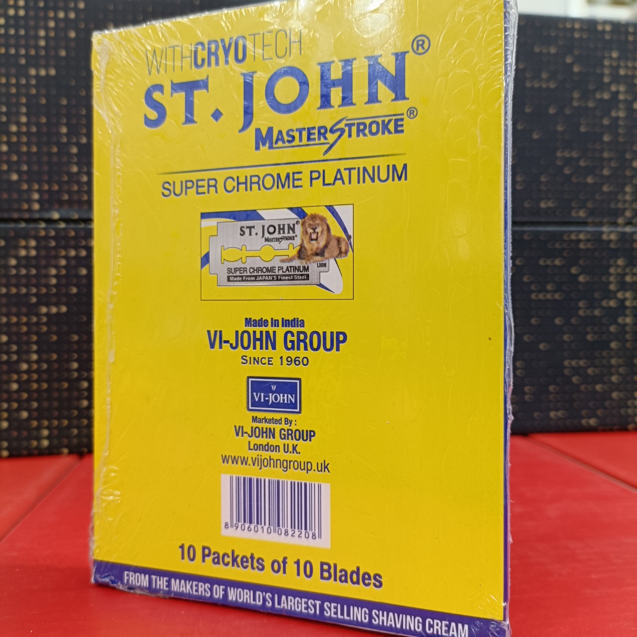 Hộp 100 lưỡi lam cạo râu sư tử st jonh