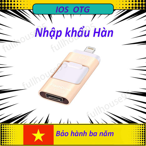 Ổ Cứng Di Động Flash Drive 128GB Dành Cho Iphone, IPad, IPod, Android Và PC