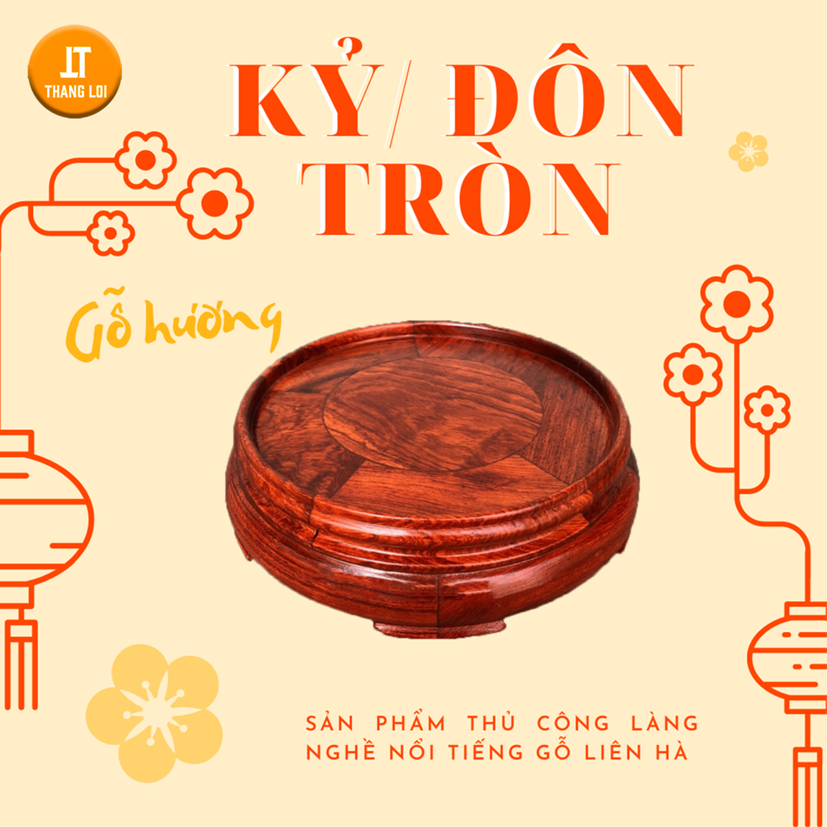 Đôn tròn gỗ hương, kệ kê tượng phật, kê bát hương, bình gốm trang trí đủ kích thước