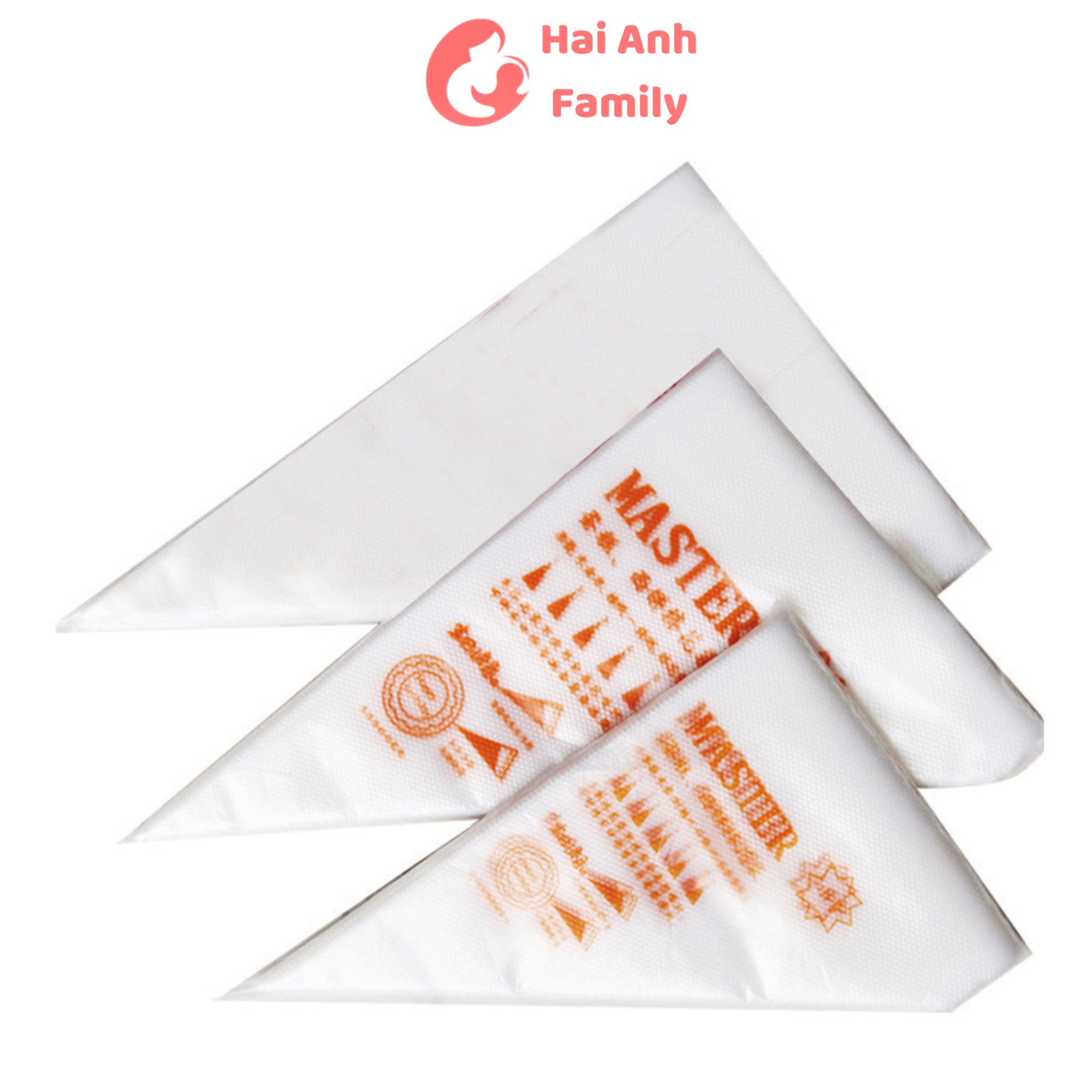 Túi tam giác bắt bông kem set 100 túi