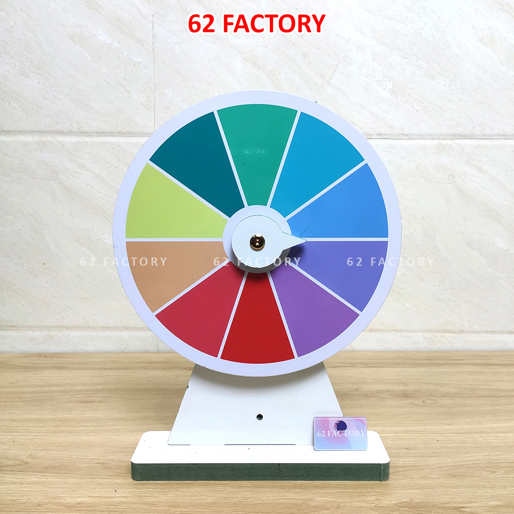 Lucky Wheel Vòng quay may mắn trúng thưởng 10 ô họa tiết đa sắc làm sự kiện xổ số chương trình sale khuyến mã