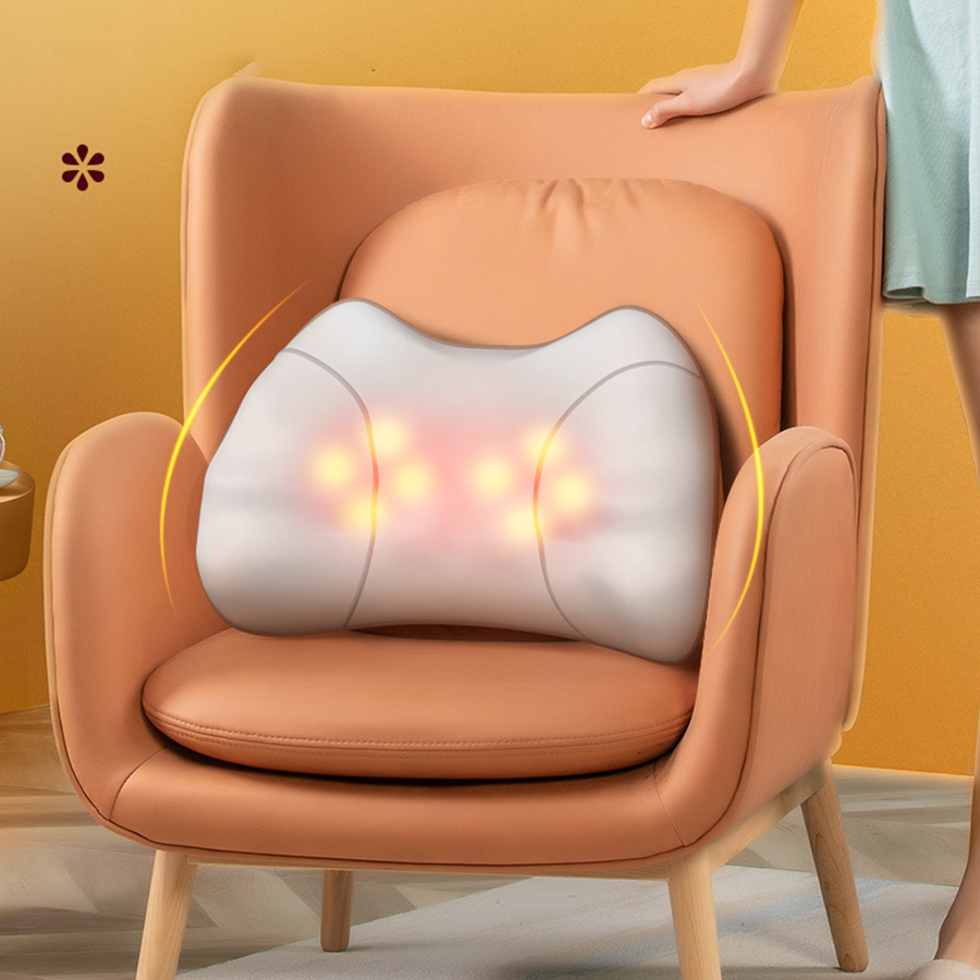 Gối massage vai gáy toàn thân đa năng cao cấp, gối massage cột sống thắt lưng cổ vai gáy sạc điện