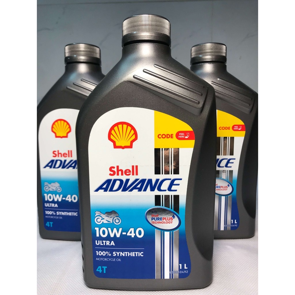 Dầu nhớt bảo dưỡng động cơ shell advance ultra 10w-40 made in thailand