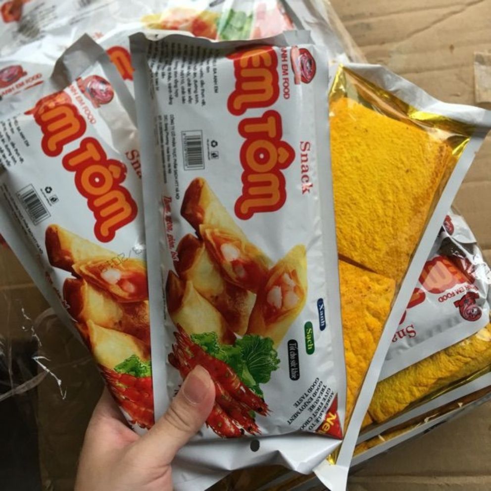 sỉ 1 bịch 30 gói snack nem tôm