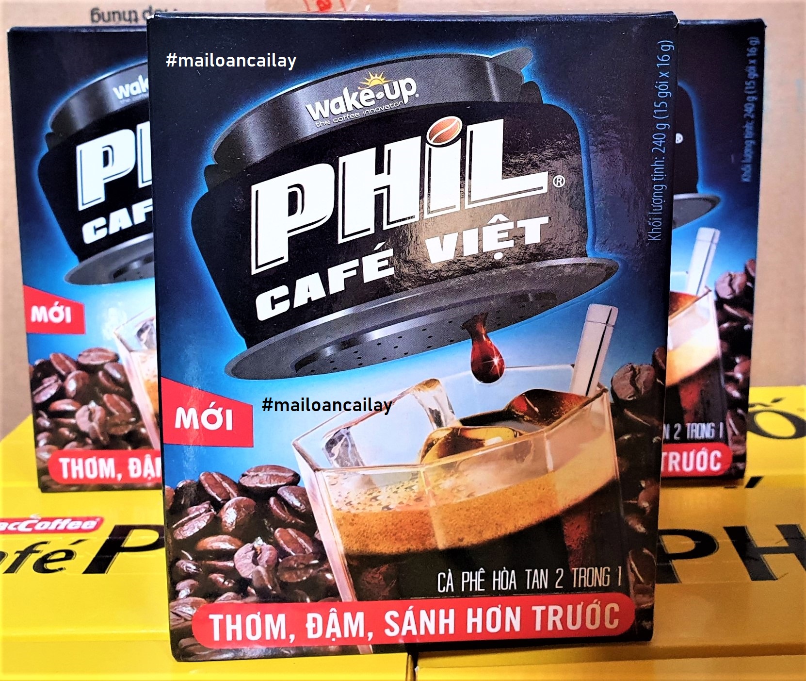 Cà phê hoà tan wake-up phil cafe việt 240g