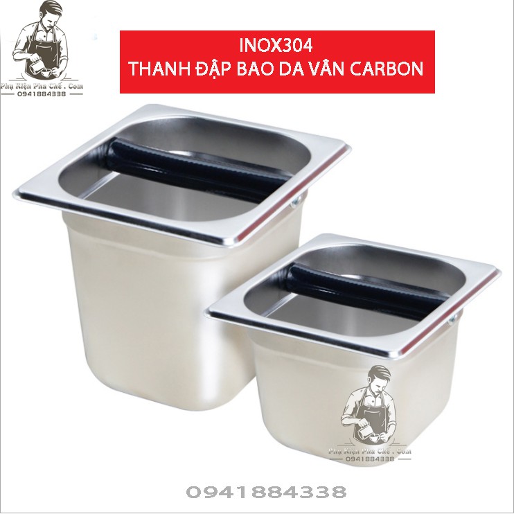 Hộp đập, đựng bã cà phê inox 304