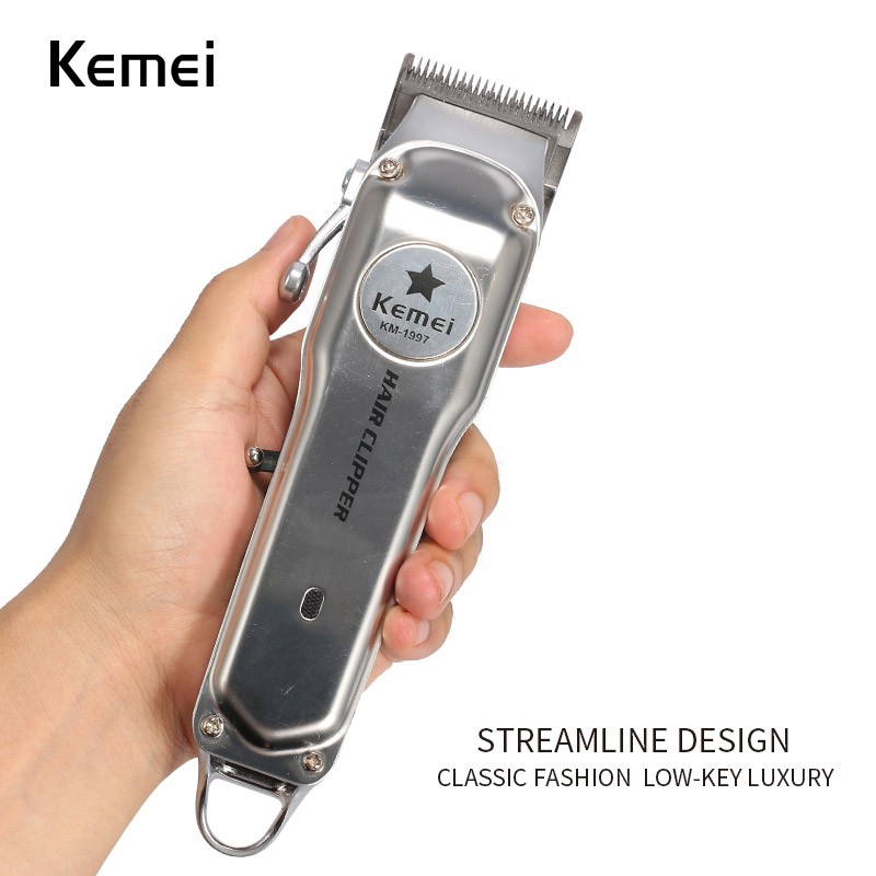 Tông Đơ Cắt Tóc Keimei KM- 1998, Tong Đơ Cắt Tóc Cho Cả Gia Đình,Phiên Bản Mới 100% Thân Máy Bằng Kim Loại, Công Nghệ Lưỡi kép USA-Đẳng Cấp.Bảo Hành 12 Tháng.
