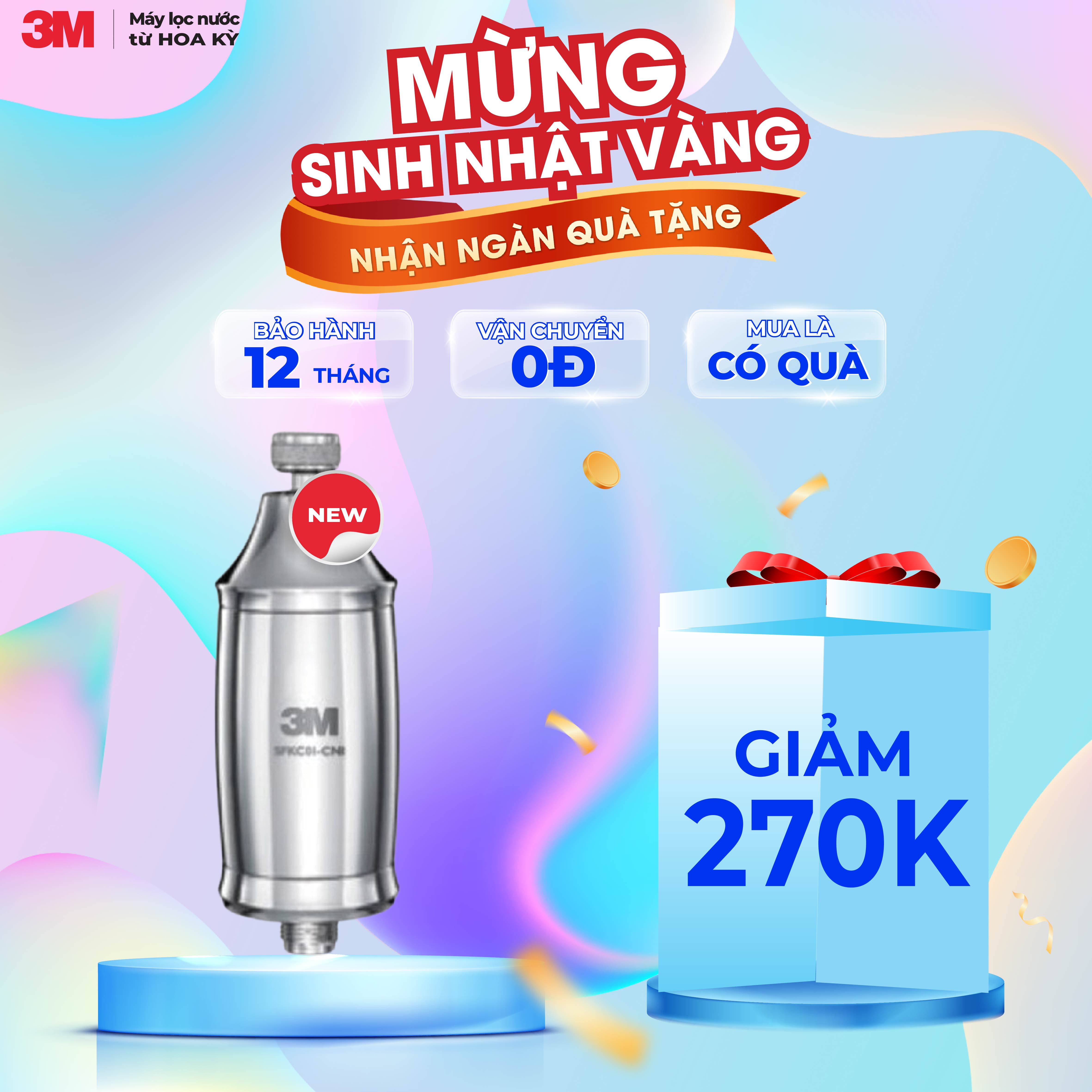 Thiết bị lọc sen tắm 3m shower filter sfkc01-cn1 - bảo hành 12 tháng - hàng chính hãng