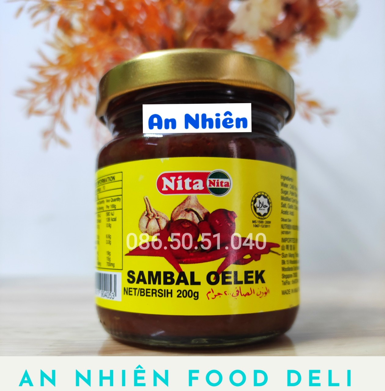 Sambal Olek Sốt Ớt Nita Malaysia 200GM