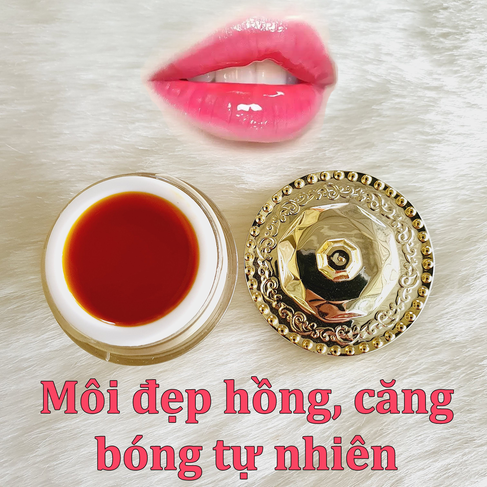 Mặt nạ môi làm hồng Môi, Nhũ Hoa và Vùng Kín, Sâm Gấc giúp dưỡng hồng môi, nhũ hoa, vùng kín căng bóng tự nhiên 8g dùng rất lâu