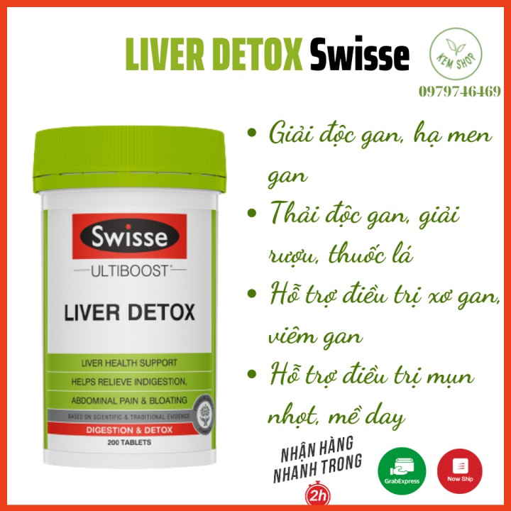Giải  gan Swisse Ultiboost Liver Detox 200 viên Mẫu mới