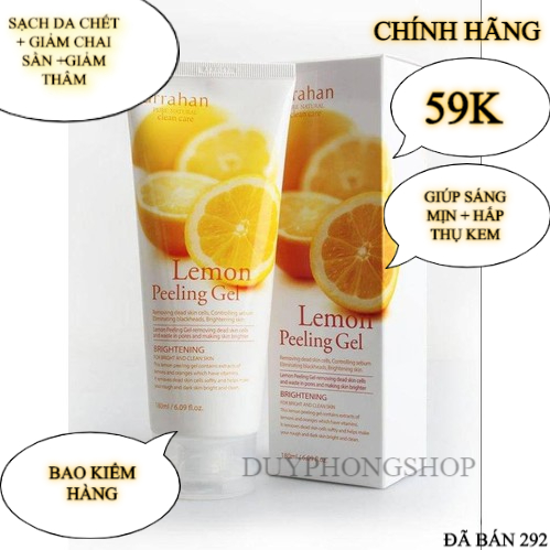 [HCM]Gel Tẩy Da Chết Korea . Arrahan Lemon Peeling Gel . Hương Chanh hoặc Táo 180ml