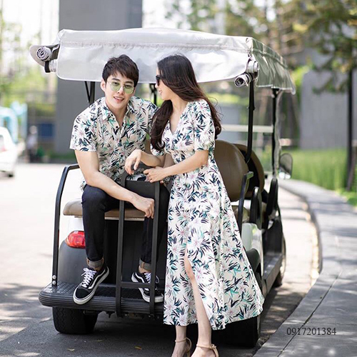 Đồ đôi đi biển hoa huệ tây