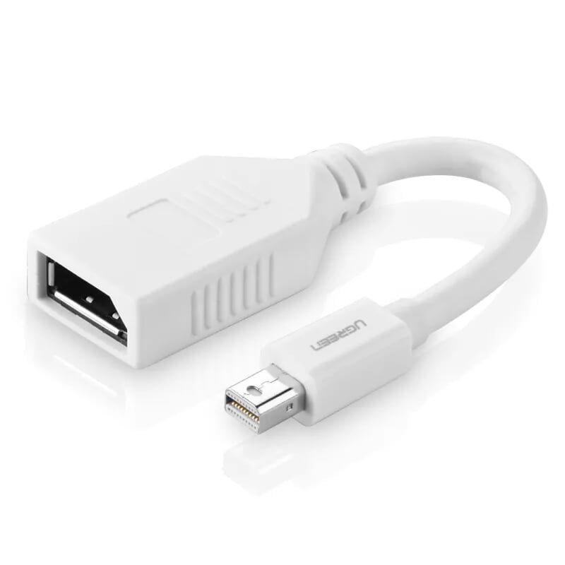 Ugreen 10445 20cm màu trắng cáp chuyển đỗi mini dp sang displayport cao cấp 10445