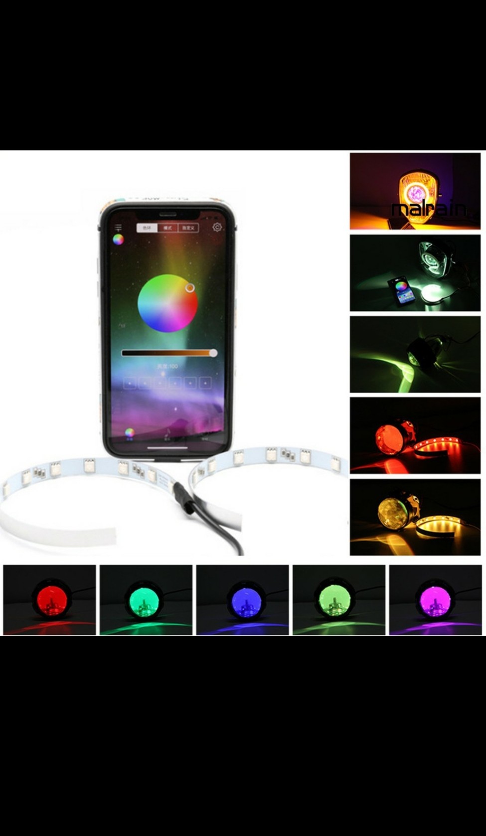 Led mắt quỷ đổi màu sắc bằng điện thoại