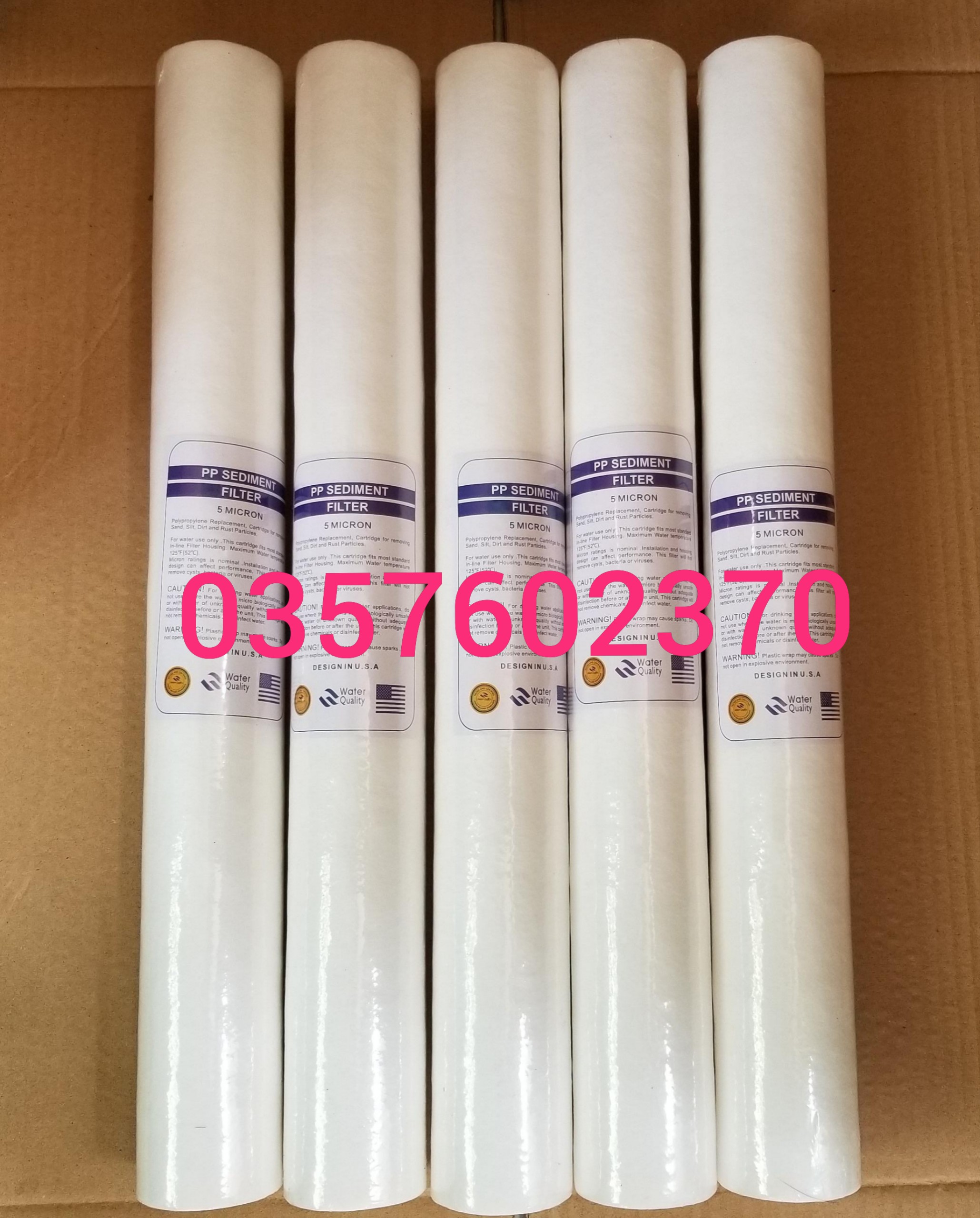 [HCM]Bộ 5 Lõi lọc nước thô PPF 20 inch (lõi lọc số 1) chuẩn USA