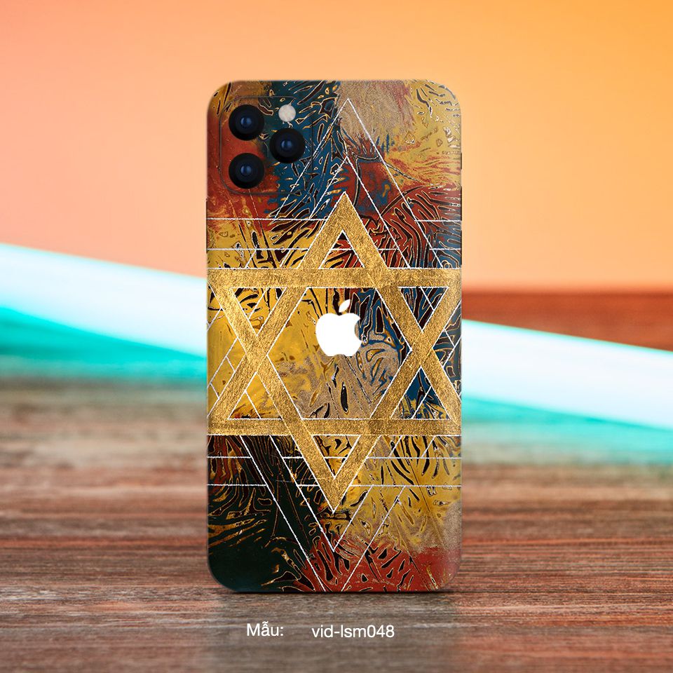 Miếng dán skin mẫu Tấm Khiên David - lsm049 cho iPhone 7 Plus, 8 Plus, X, XS, XS Max, 11, 11 Pro, 11 Pro Max