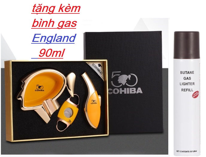 COHIBA Cohiba Cuba nhập khẩu điếu xì gà kéo bật lửa gạt tàn bộ đồ cao cấp hộp quà tặng bộ Xì Gà Ciga