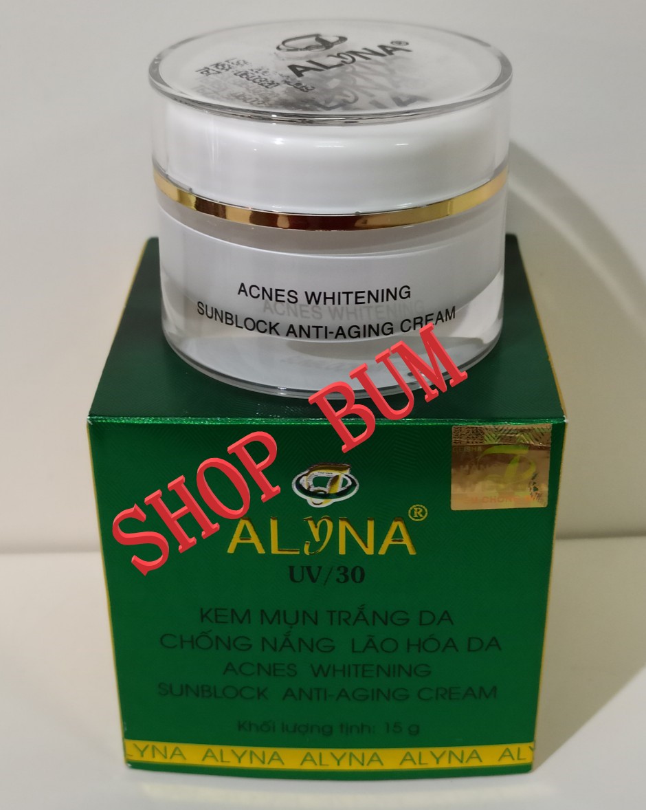 Kem alyna mụn trắng da chống nắng lão hóa da - 15g