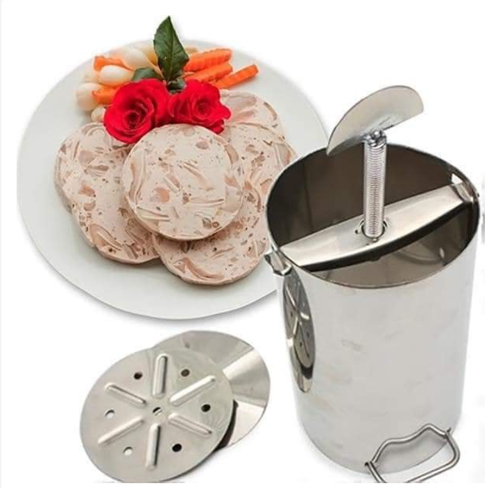 [XẢ KHO] Khuôn Làm Giò Xào Loại 1kg,Khuôn Ép Giò Lụa,Giò Bò, Giò Xỏ Dễ Làm Tiện Lợi Cho Nhà Bếp Khuôn Làm Giò Inox Giúp Bạn Cho Ra Lò Những Cây Giò Đẹp Mắt, Hấp Dẫn Và Tiết Kiệm Được Nhiều Thời Gian,Ưu Đãi Giảm 50%