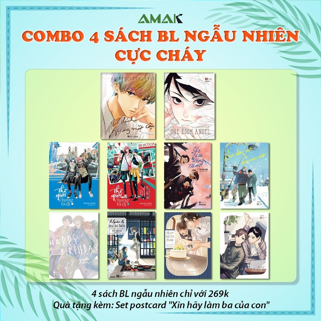 Combo 269k - 4 sách bl - amak books - tặng kèm set postcard