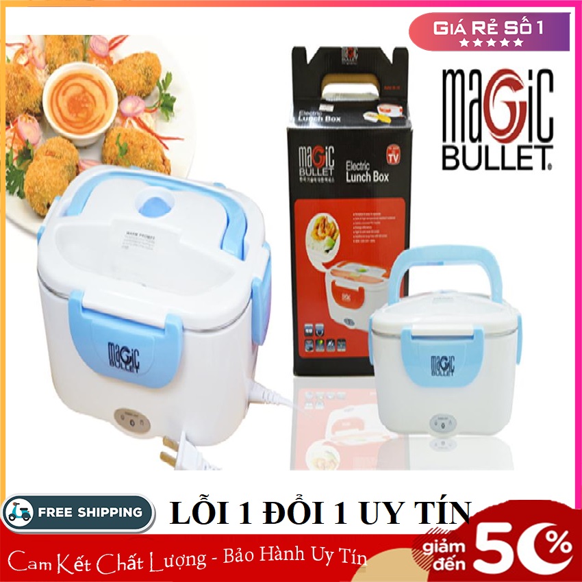 Hộp Cơm Cắm Điện MAGIC - RUỘT INOX KHÔNG GỈ AN TOÀN, HÂM NÓNG NHANH, DỄ VỆ SINH - Hộp cơm cắm điện, hộp cơm hâm nóng, hộp đựng cơm văn phòng - BIGSALE 50% - BIBO STORE