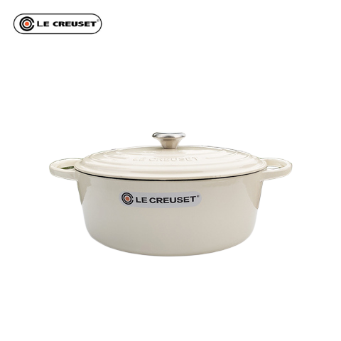 Le creuset cái chảo bằng sứ 31cm, nồi súp hình bầu dục.
