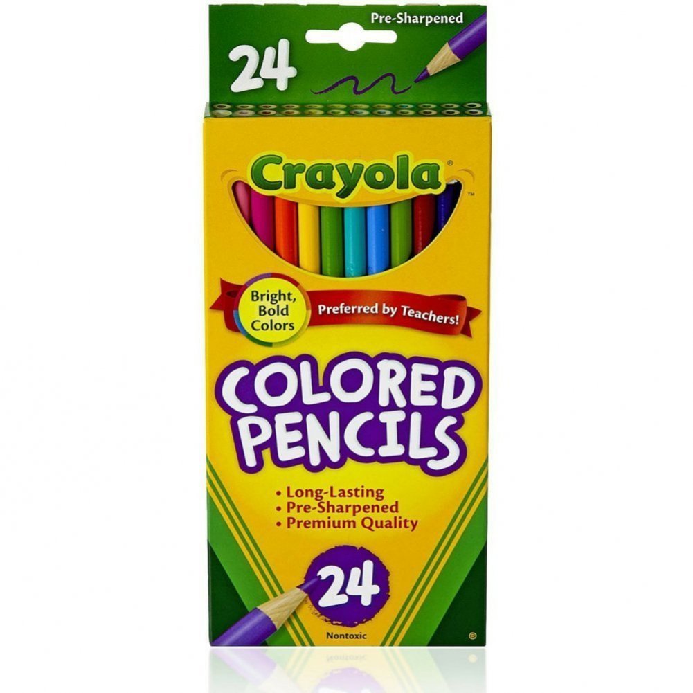 HCMHộp 24 bút chì màu Crayola chuốt sẵn