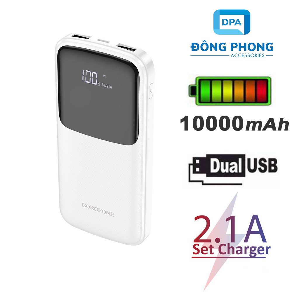 Pin dự phòng 10000mah borofone bj17 chính hãng