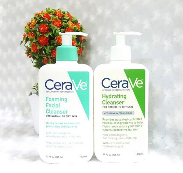 Sữa rửa mặt Cerave Hydrating Facial Cleanser and Foaming Facial Cleanser 236ml