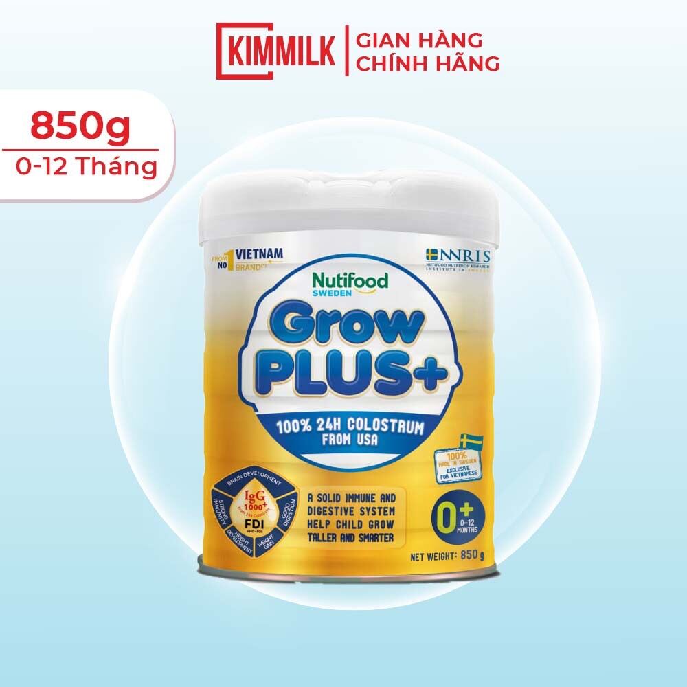 Sữa non nutifood super growplus vàng 0+ 800g