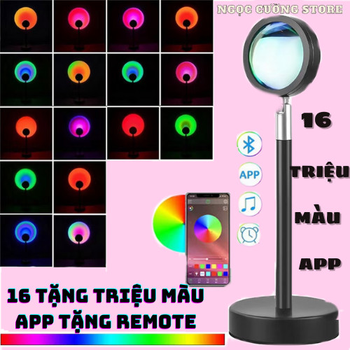 Đèn hoàng hôn, điều khiển 16 triệu màu bằng APP, đèn sunset chụp ảnh sống ảo siêu hót tiktok