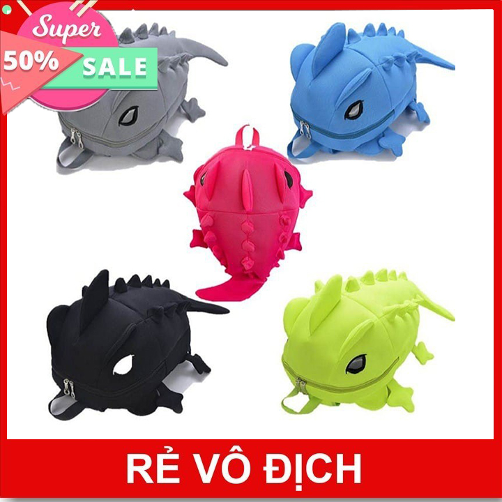 [SIÊU GIẢM] Balo Khủng Long, balo tắc kè, balo phượt đựng nón full-face Size Lớn siêu cute