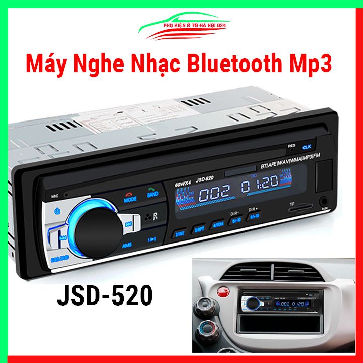 Máy nghe nhạc Bluetooth Mp3 kèm đài Radio rảnh tay JSD-520 hỗ trợ lưu trữ cho bộ nhớ tắt nguồn