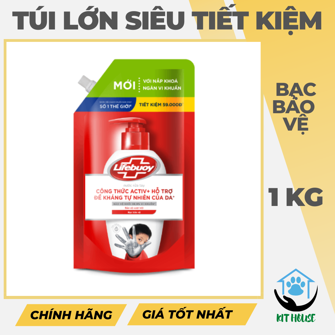 Nước rửa tay sạch khuẩn Lifebuoy Bạc Bảo Vệ/ Sữa Dưỡng Ẩm Dạng Túi 1KG