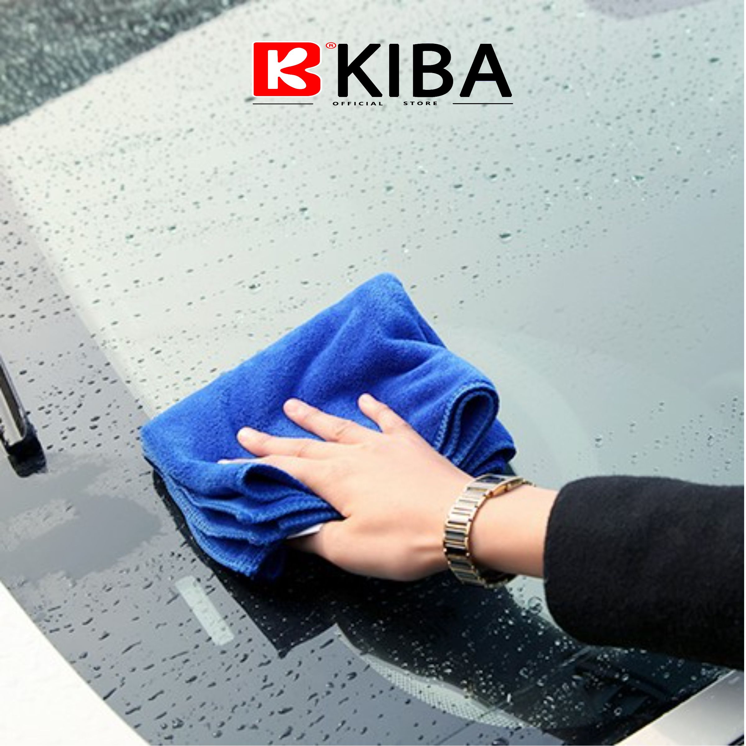 Khăn Lau Đa Năng Chuyên Dùng KIBA, Cỡ 30cm x 50cm, Lau Gương Kính Ô Tô, Nail & Mi Không Để Lại Vết Mờ,Không Bụi Bông