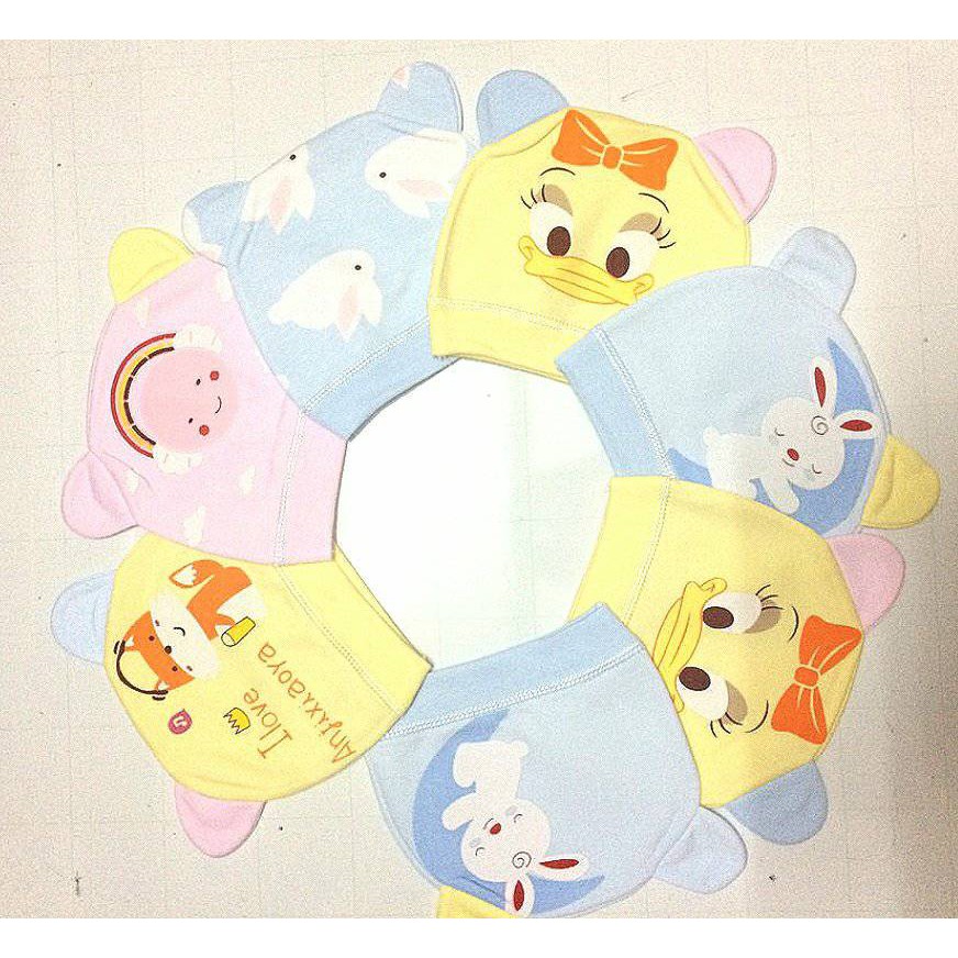 Mũ sơ sinh cotton cho bé từ 0 - 6kg-1 cái
