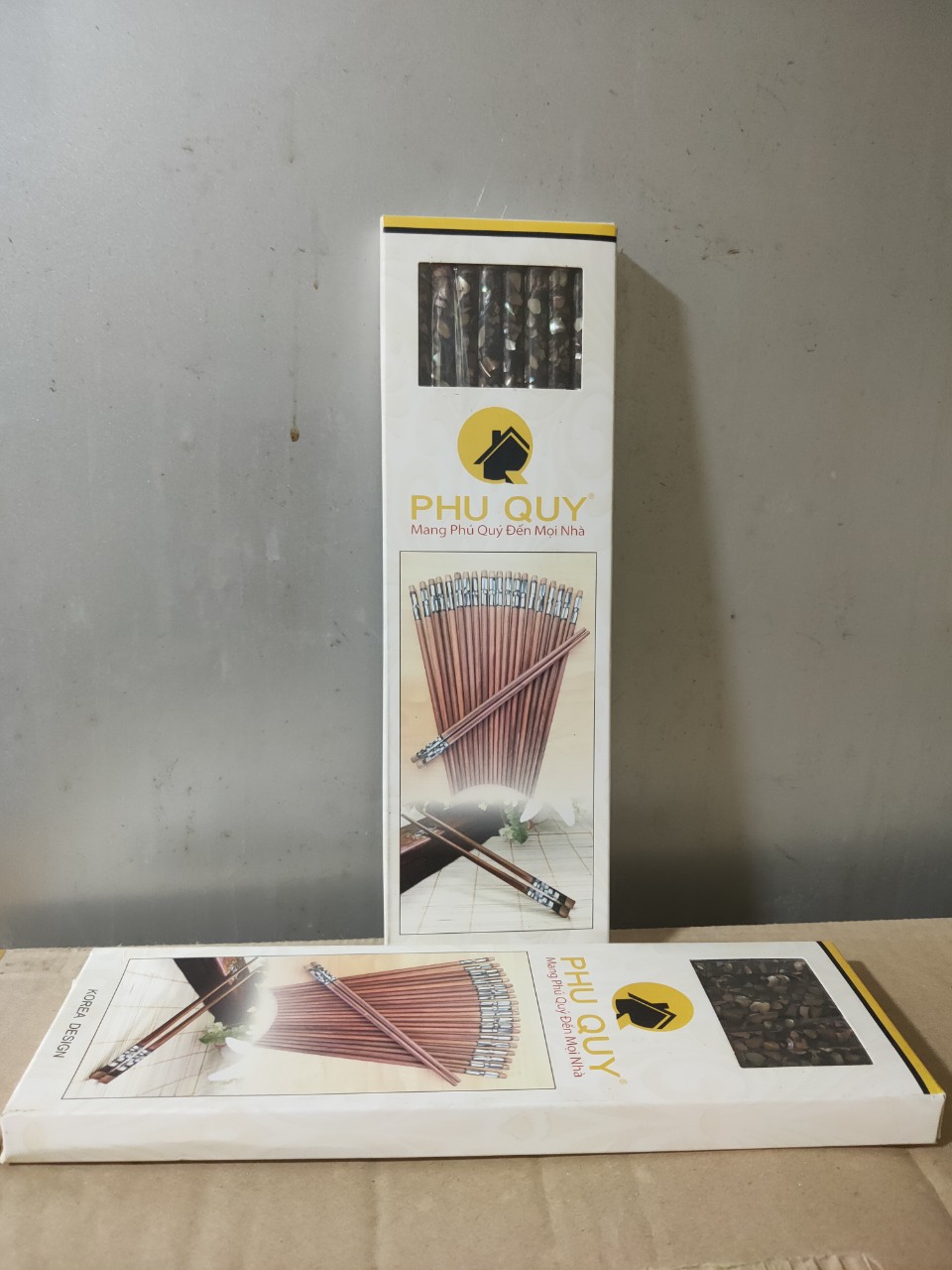 Đũa gỗ sao khảm tấm cao cấp phú quý 10 đôi
